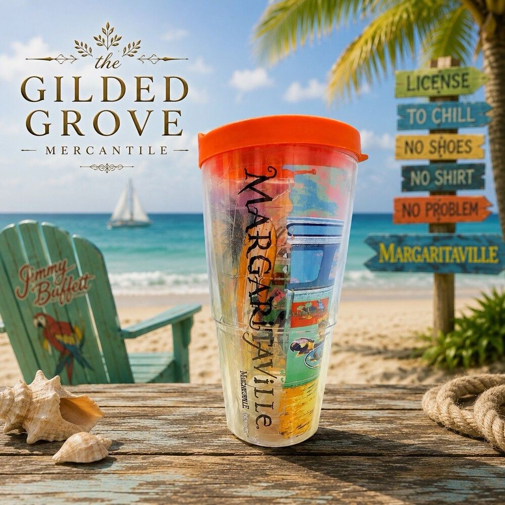 Tervis Margaritaville Parrotheads Insulated Tumbler with Lid 24 oz Jimmy Buffet